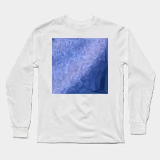 Steel Blue Abstract Low Polygon Background Long Sleeve T-Shirt